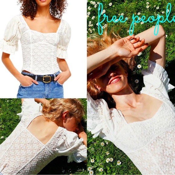 BNWOT Free People Spring Fling Top 🤍 - Picture 8 of 11